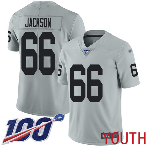 Oakland Raiders Limited Silver Youth Gabe Jackson Jersey NFL Football #66 100th Season Inverted Legend Jersey